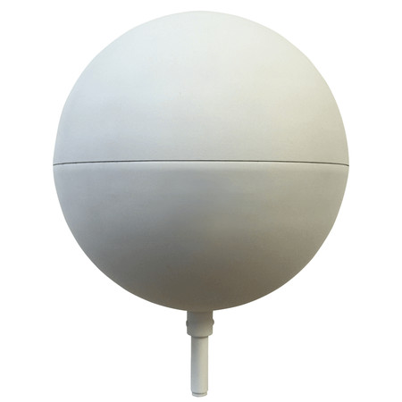 GLOBAL FLAGS UNLIMITED Aluminum Ball Ornament 3" White 205096